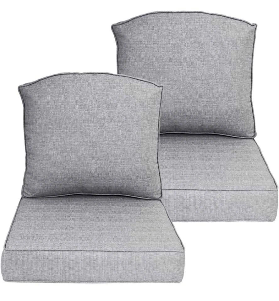 24x24 inch Outdoor/Indoor Deep Seat Patio Cushions Set of 2