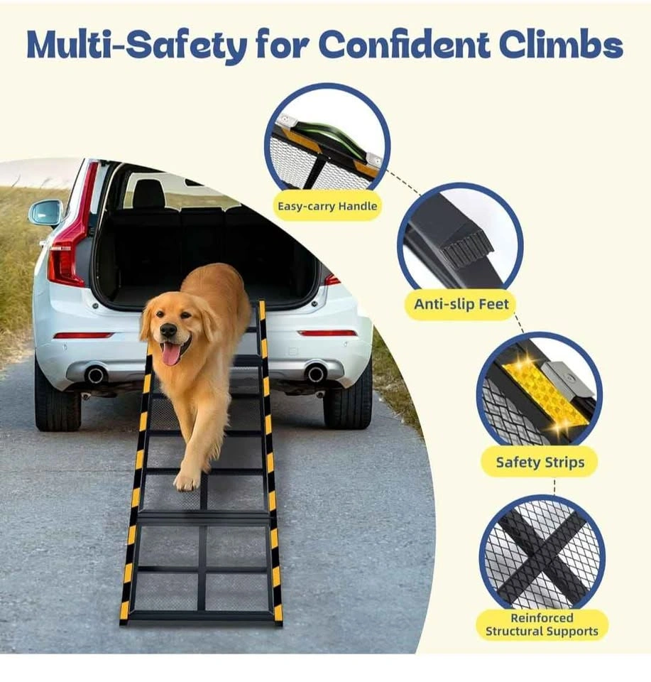 Dog Ramp for Car & Truck & SUV & Stairs - Joint-Friendly, Anti-S - photo 2