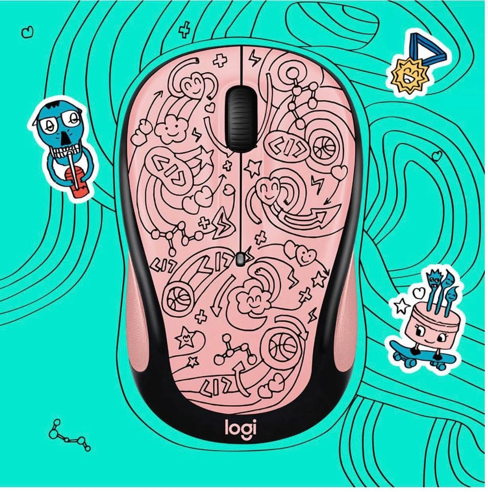 (New) Logitech Doodle Collection M325c Wireless Mouse (Peach N D - photo 5