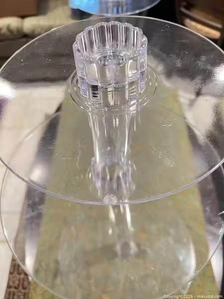 Clear Acrylic 3-Tier Round Cake Stand, 12-14in Plates - photo 3