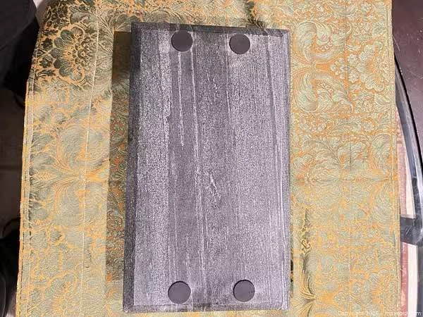 Stone Serving Tray with Brass Handles, Medium - photo 4