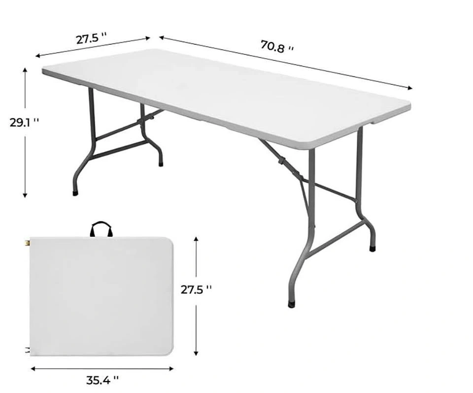 6ft Folding Table – Portable, Heavy Duty – Like New