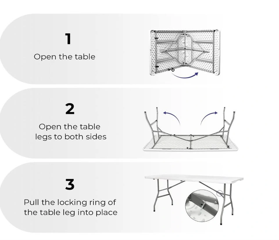 6ft Folding Table – Portable, Heavy Duty – Like New - photo 4