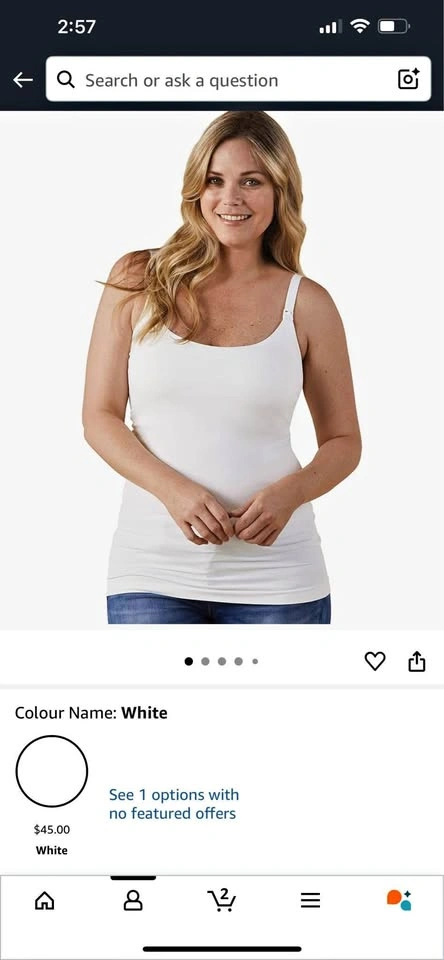 Nursing camis/undershirts - size XL
