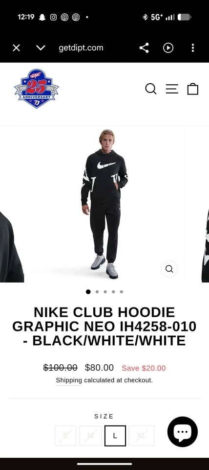 Black Nike Hoodie - Medium - photo 5