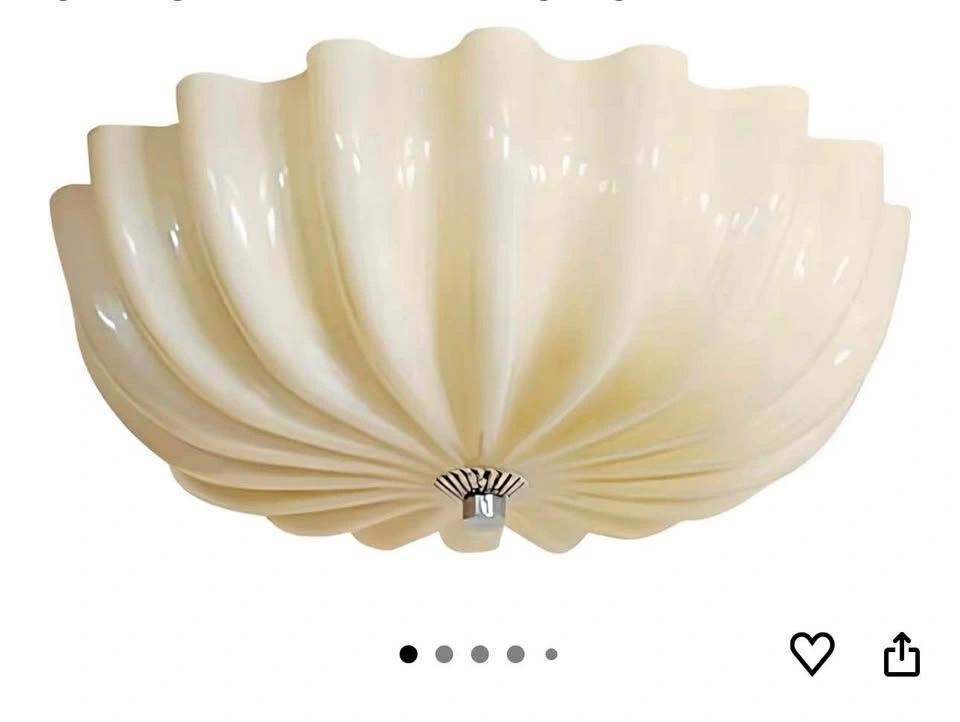 Retro Yellow Glass Ceiling Light Fixture