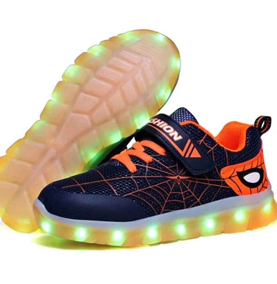 Spider Kids Light-Up Shoes – Brand New