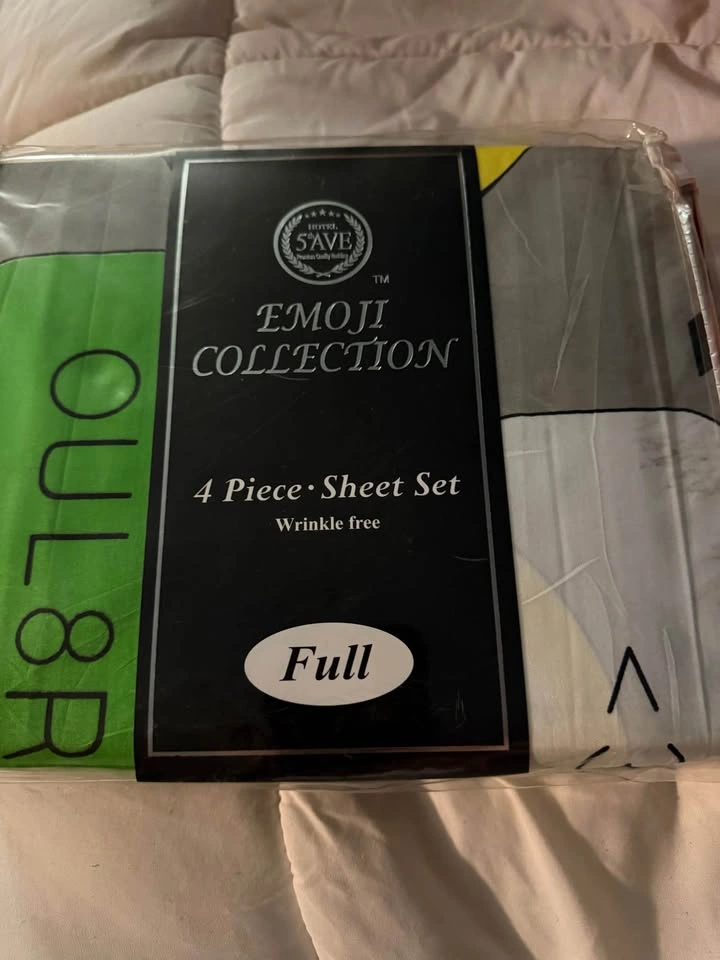 EMOJI COLLECTION Full 4 Piece Wrinkle Free Sheet Set - photo 2