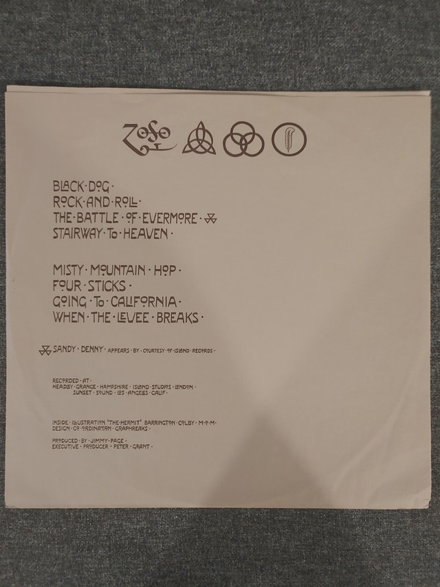LED ZEPPELIN IV - Vinyl Record LP - photo 4