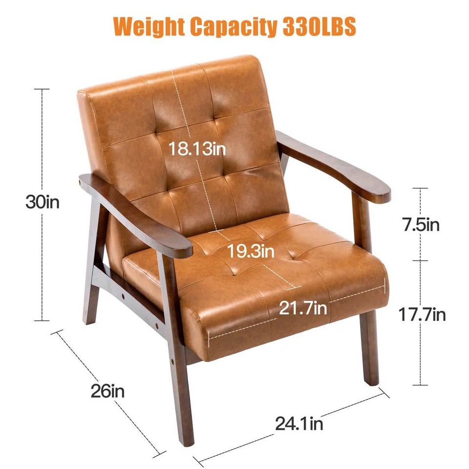 Solid wood mid century accent chair - Brand new in box - photo 3