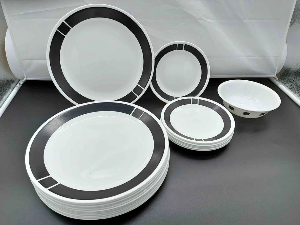 Corelle Urban Black Dinnerware Set Of 22