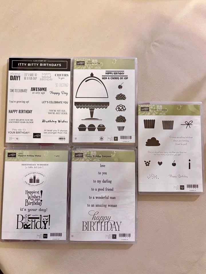 Stampin' Up! Birthday Stamp Sets Lot - 5 Sets