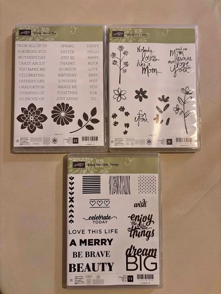 Stampin' Up Lot - Crazy About You, Mothers Love, Enjoy Little Th
