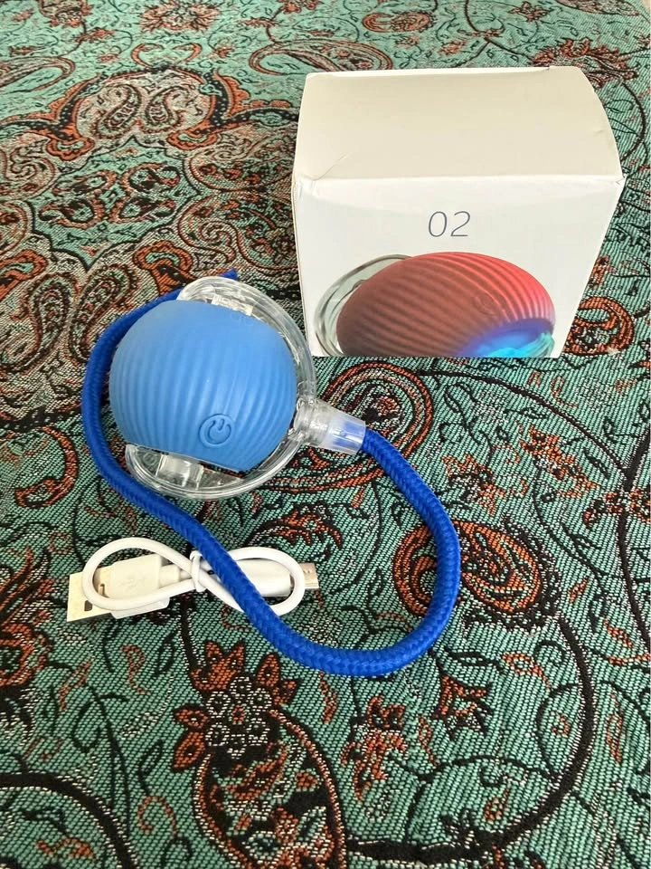 Brand New Rechargeable Interactive Cat Toy Ball – Blue - photo 2