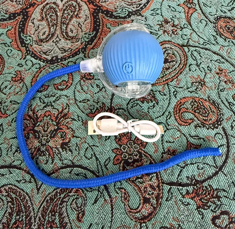 Brand New Rechargeable Interactive Cat Toy Ball – Blue - photo 3