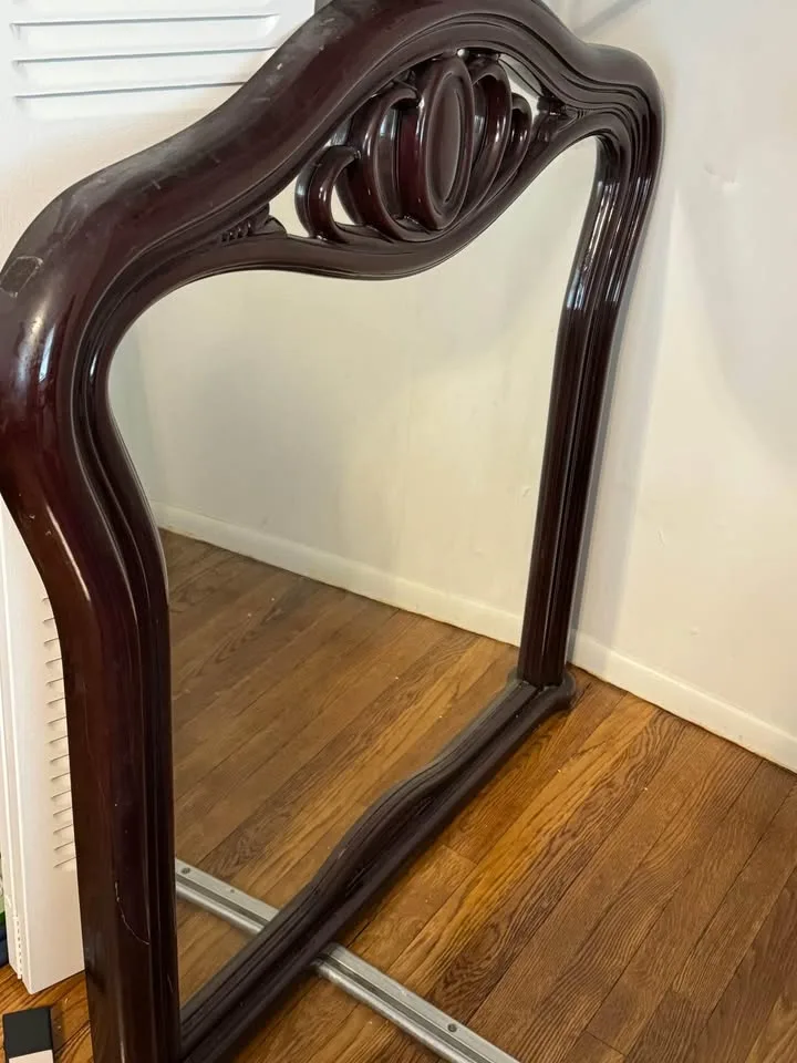 Large Mirror Gorgeous Design red mahogany image indicator(2)