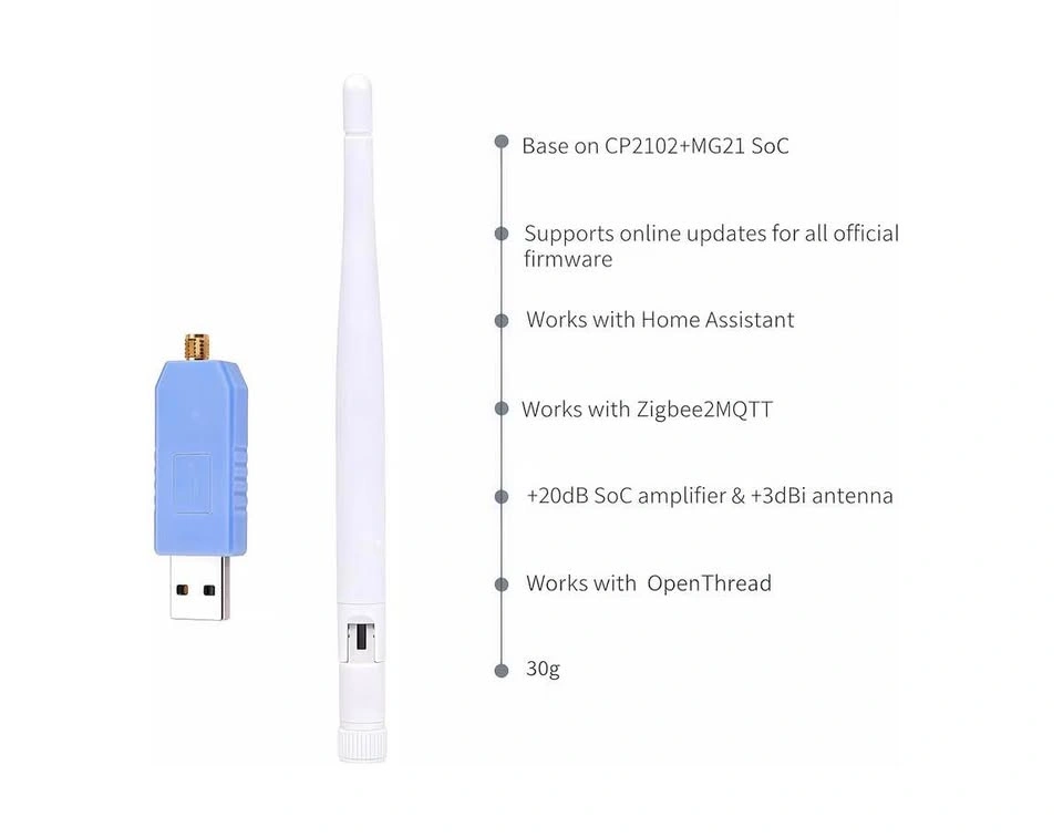 Brand New Zigbee 3.0 USB Dongle (ZBT-1P) + Antenna - photo 4