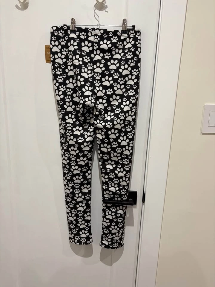 Just Cozy Lined Paw Print Leggings - photo 2