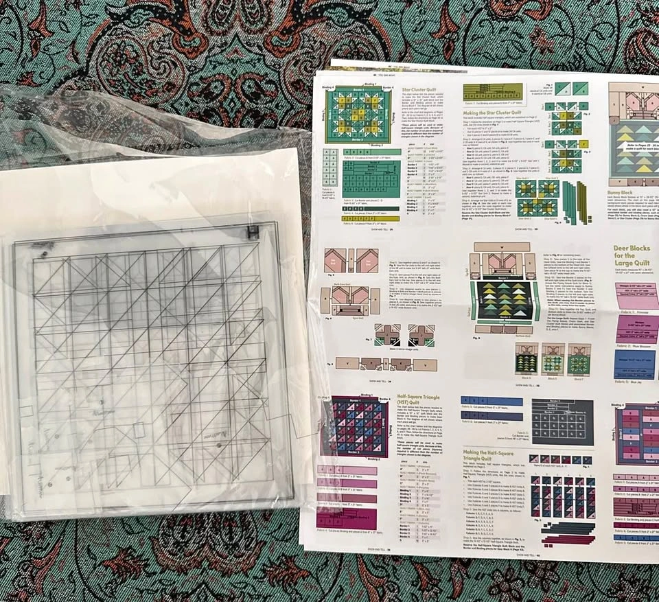 Brand New Quilting Template Set + Pattern Booklet