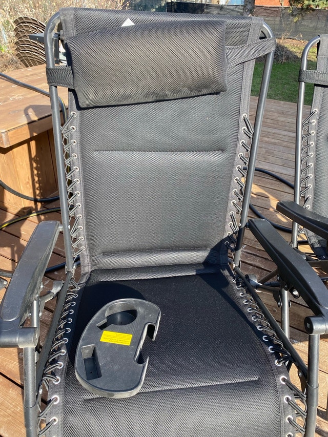 Zero Gravity Patio Recliner Chairs — Like New - photo 2