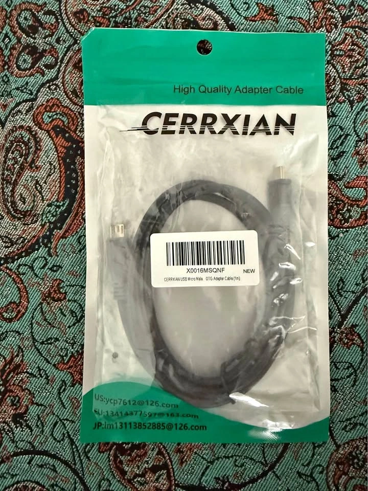 CERRXIAN USB OTG Adapter Cable - Micro Male to USB Female (1m)