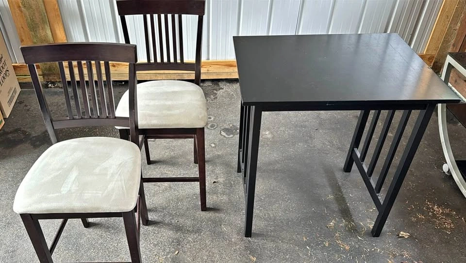 Bar height table and chairs