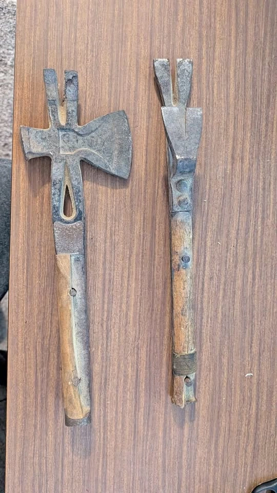 Antique Nail Pullers - Cats Paw & Tomahawk