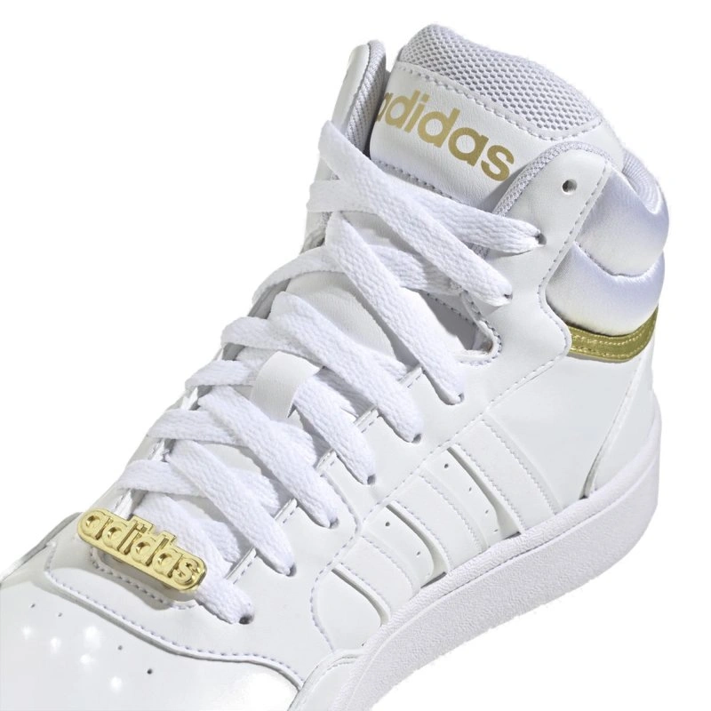 Adidas Hoops 3.0 Mid Classic Sneakers White/Gold - Women's 9 - photo 3