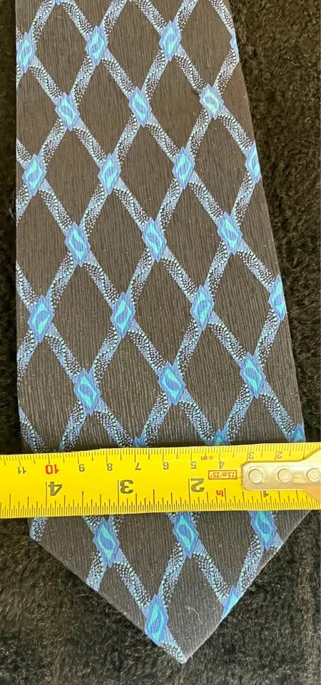 New Alexander Julian 100% Blue Diamond Silk Tie - photo 4