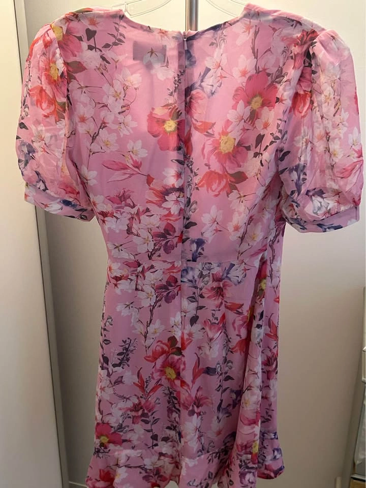 Revolve Bardot Pink Floral Wrap Dress XS New With Tags - photo 2