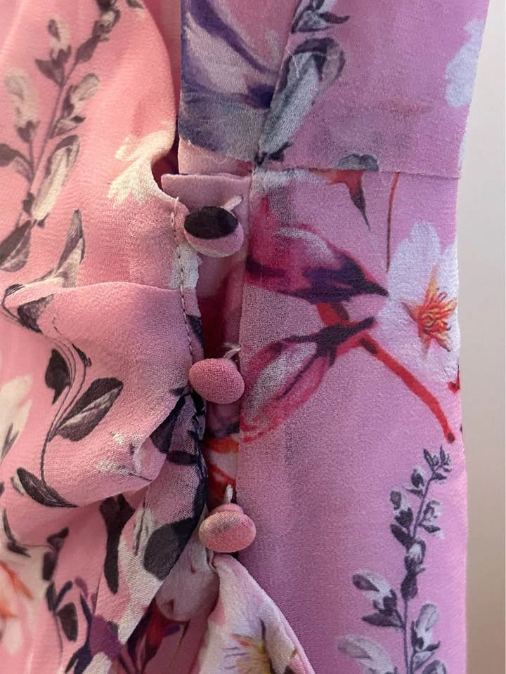 Revolve Bardot Pink Floral Wrap Dress XS New With Tags - photo 3