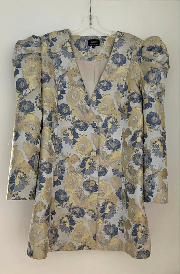 Revolve Bardot Floral Jacquard Tuxedo Blazer Dress Size 10 - photo 2