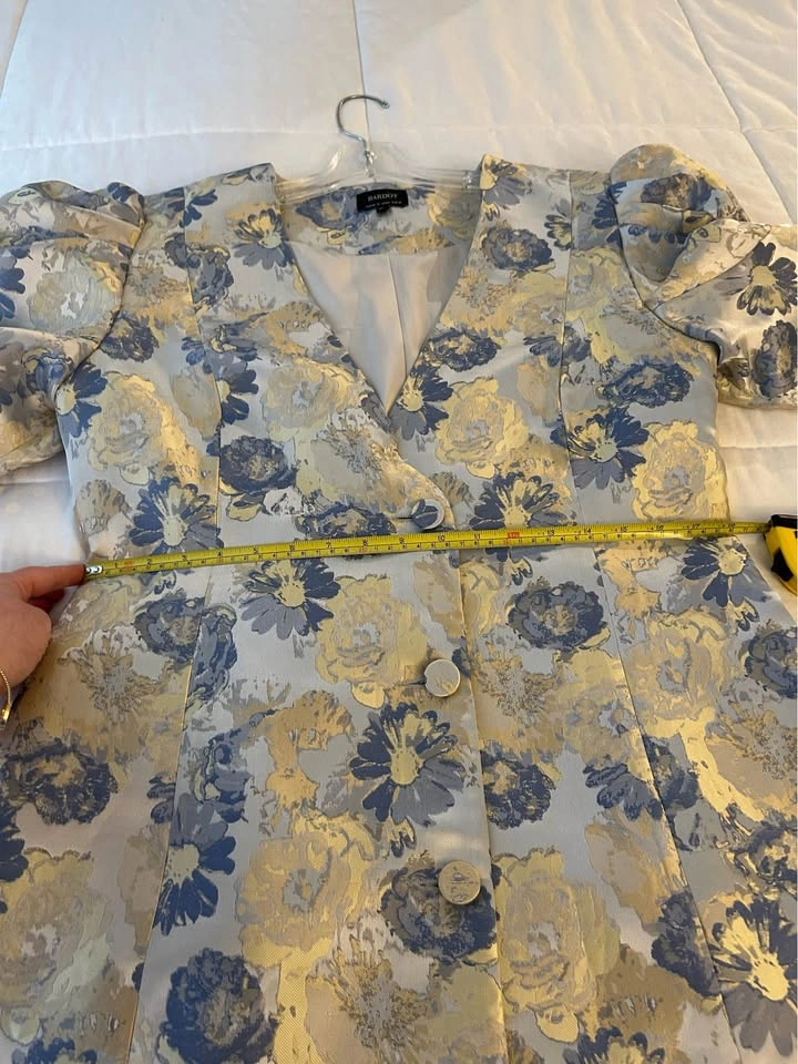 Revolve Bardot Floral Jacquard Tuxedo Blazer Dress Size 10 - photo 5