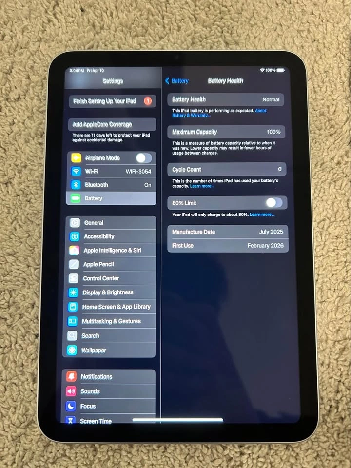 OPEN BOX Apple iPad Mini 7 128GB Blue - photo 3