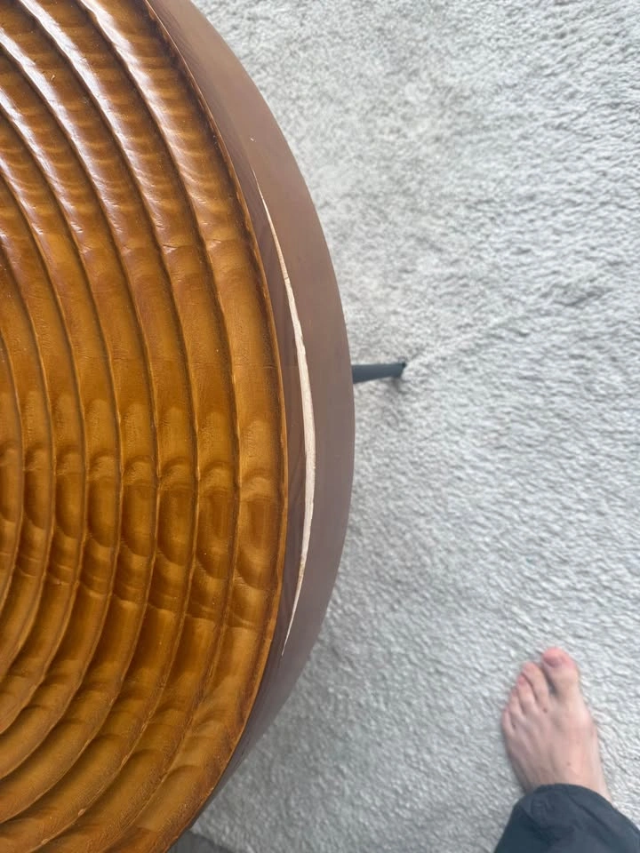 Round wooden Coffee Table Defective - photo 3