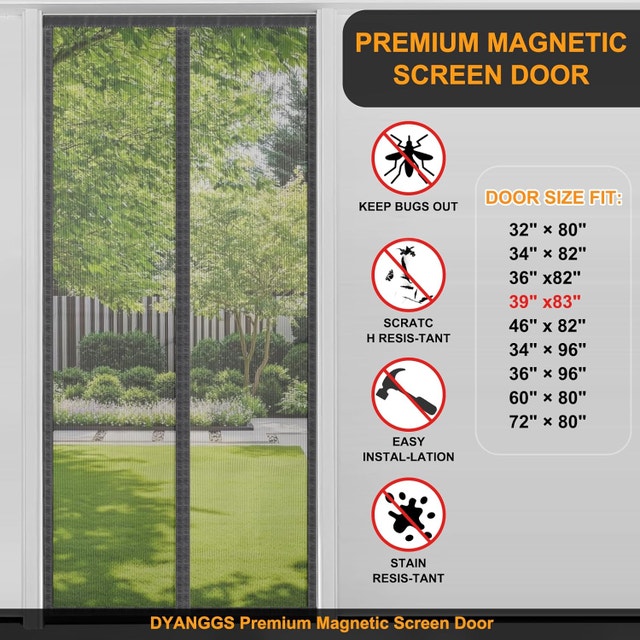 White Magnetic Screen Door Fits Door Size 34 x 81 in - photo 4