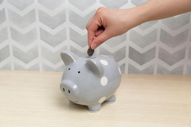 Ceramic Piggy Bank, Gender Neutral Grey Nursery Décor - photo 3