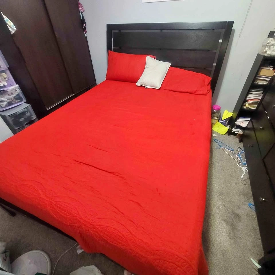 Queen Bed Frame + Mattress + Box Spring Set - Taradale NE
