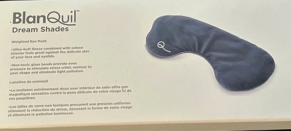 BlanQuil Dream Shades Weighted Eye Mask Grey