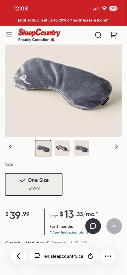 BlanQuil Dream Shades Weighted Eye Mask Grey - photo 5
