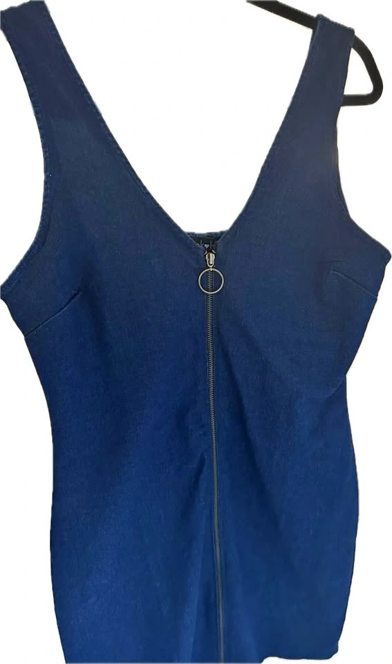 Women's Blue Denim Style Dress - Size Large