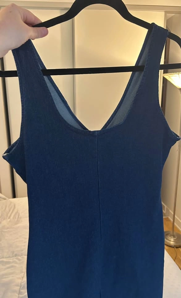Women's Blue Denim Style Dress - Size Large - photo 3