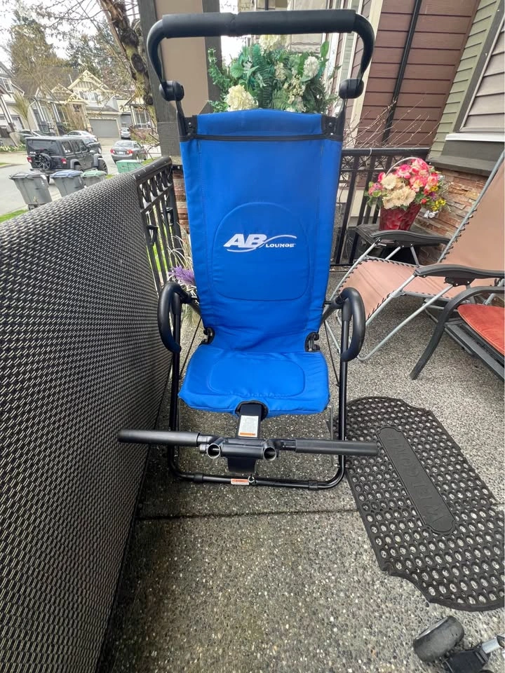AB Lounge 2 Exercise Chair Abdominal Workout Lounger Blue - photo 4