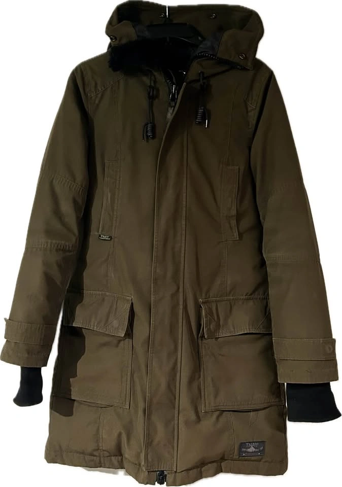 Aritzia TNA Bancroft Down Parka Jacket - Small - Olive Green/Kha - photo 3