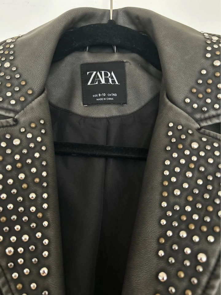 Zara Studded Moto Jacket Kids Size 9-10 - photo 4