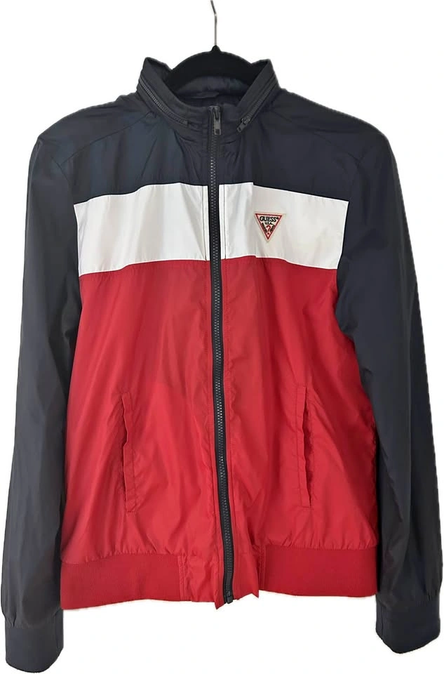 Vintage GUESS Windbreaker Jacket Y2K Sport Zip- Small