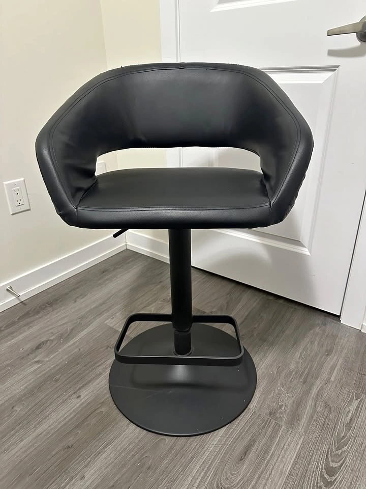 Vinyl Adjustable Height Barstool/ Makeup Chair