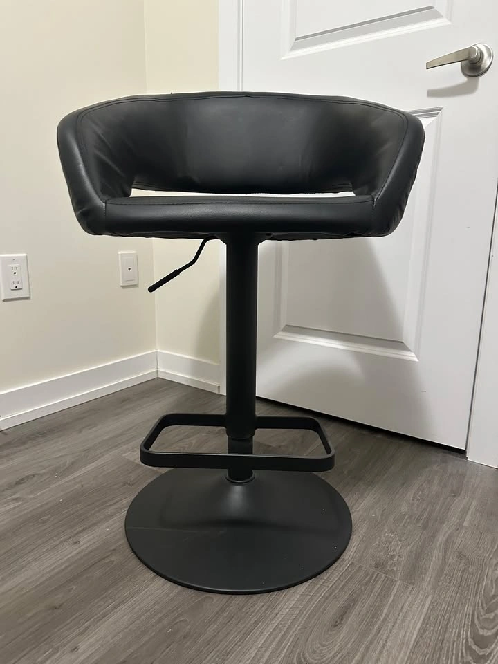 Vinyl Adjustable Height Barstool/ Makeup Chair - photo 2