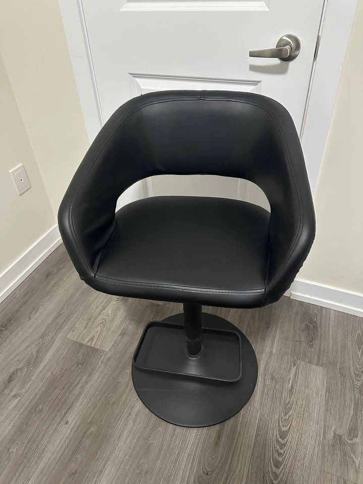 Vinyl Adjustable Height Barstool/ Makeup Chair - photo 3
