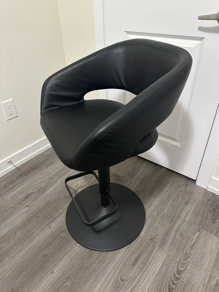 Vinyl Adjustable Height Barstool/ Makeup Chair - photo 4